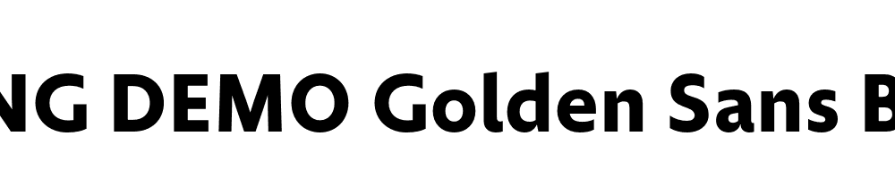  DEMO Golden Sans Bold Regular