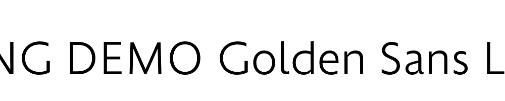  DEMO Golden Sans Light Regular