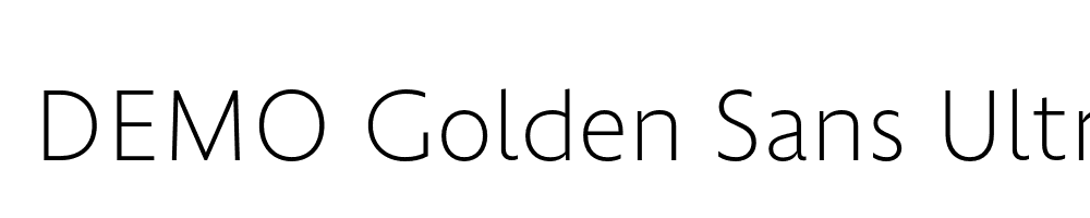  DEMO Golden Sans UltraLight Regular