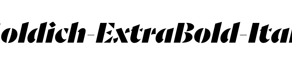 Goldich-ExtraBold-Italic