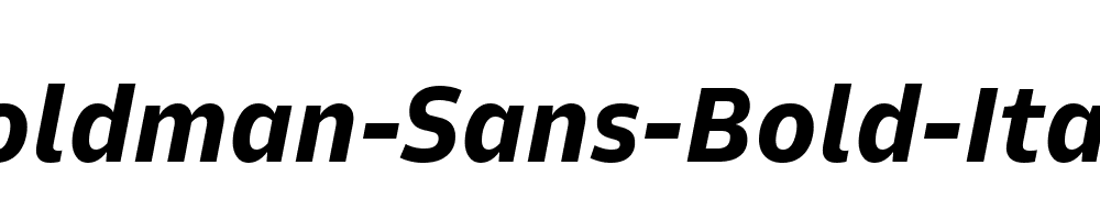 Goldman-Sans-Bold-Italic