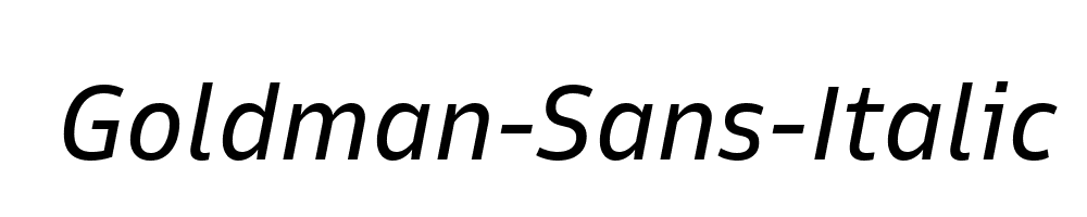 Goldman-Sans-Italic