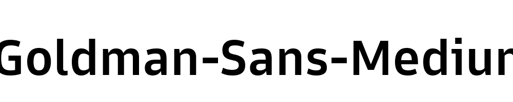 Goldman-Sans-Medium