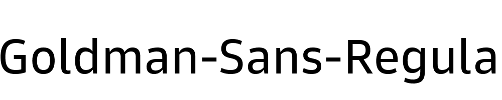 Goldman-Sans-Regular