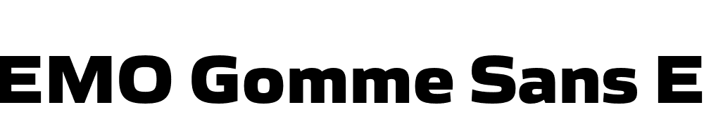  DEMO Gomme Sans ExtraBold Regular