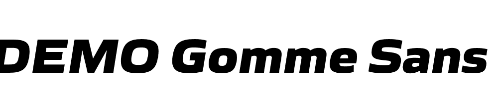  DEMO Gomme Sans ExtraBold Italic