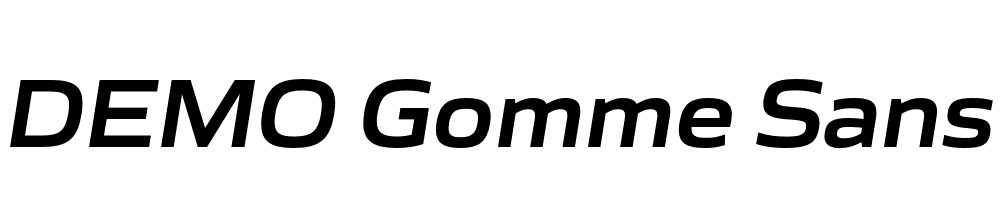  DEMO Gomme Sans SemiBold Italic