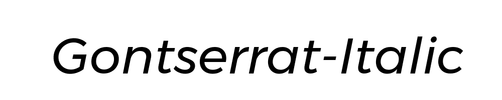 Gontserrat-Italic