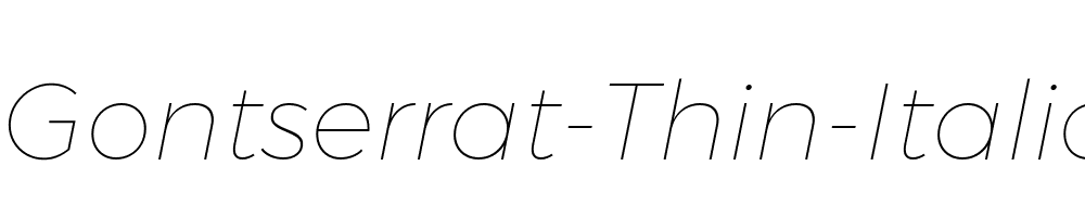 Gontserrat-Thin-Italic