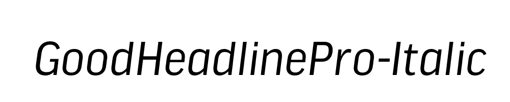 GoodHeadlinePro-Italic