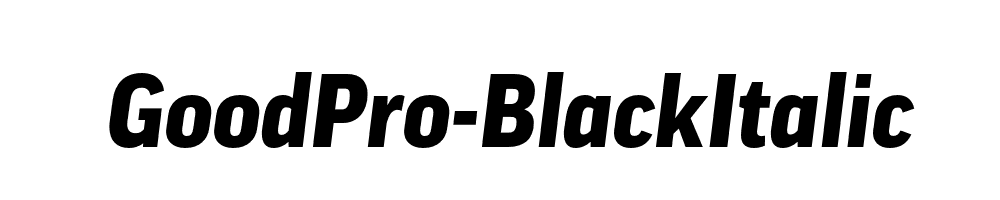 GoodPro-BlackItalic