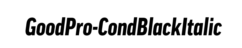 GoodPro-CondBlackItalic