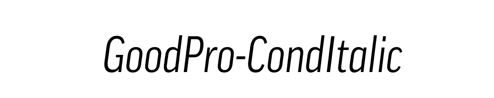 GoodPro-CondItalic