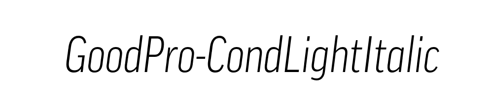 GoodPro-CondLightItalic