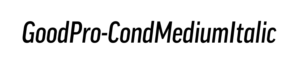 GoodPro-CondMediumItalic