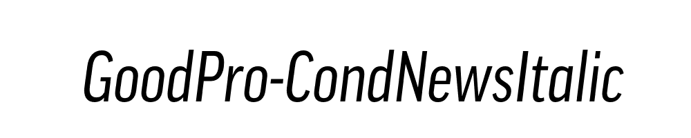 GoodPro-CondNewsItalic