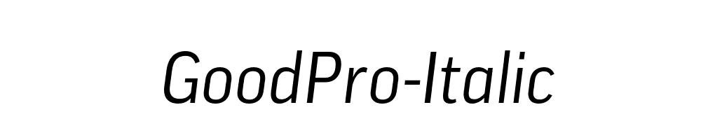 GoodPro-Italic