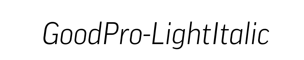 GoodPro-LightItalic