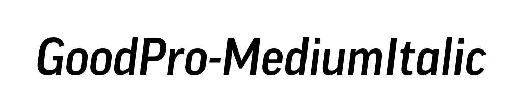 GoodPro-MediumItalic