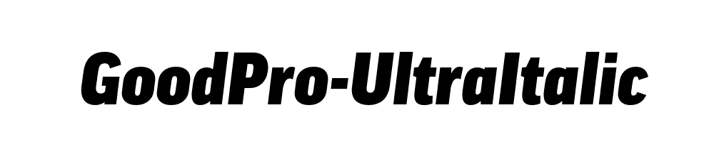 GoodPro-UltraItalic