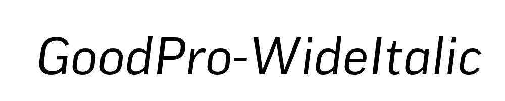 GoodPro-WideItalic