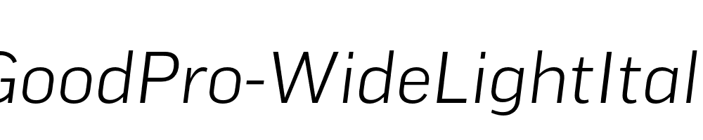 GoodPro-WideLightItalic