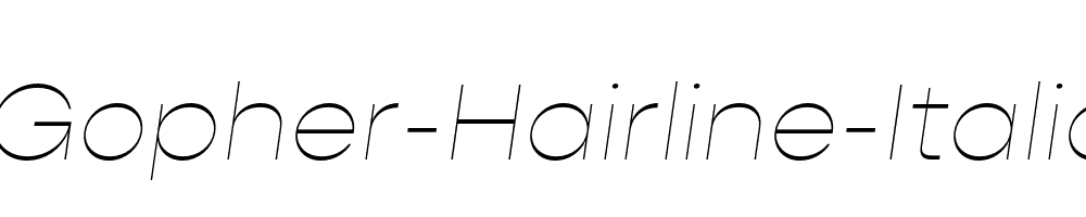 Gopher-Hairline-Italic