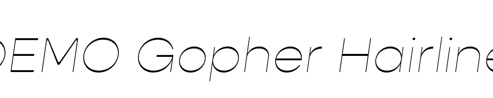 FSP DEMO Gopher Hairline Italic