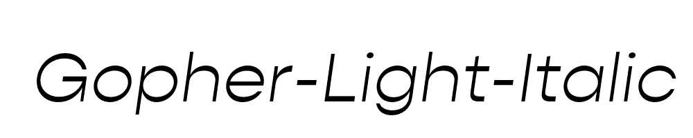 Gopher-Light-Italic