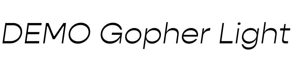 FSP DEMO Gopher Light Italic