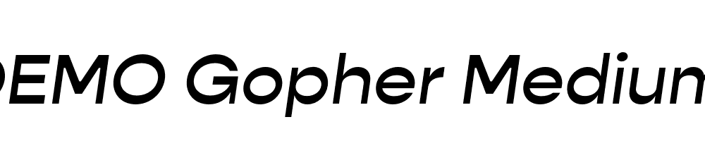 FSP DEMO Gopher Medium Italic