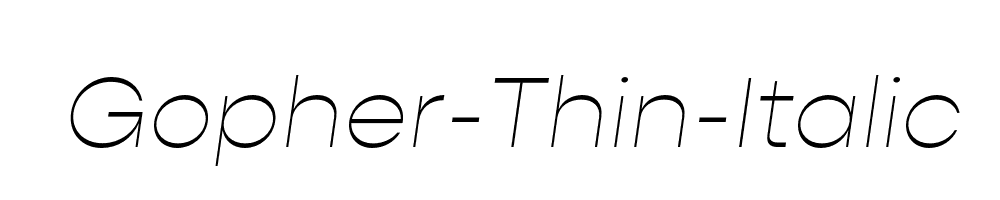 Gopher-Thin-Italic