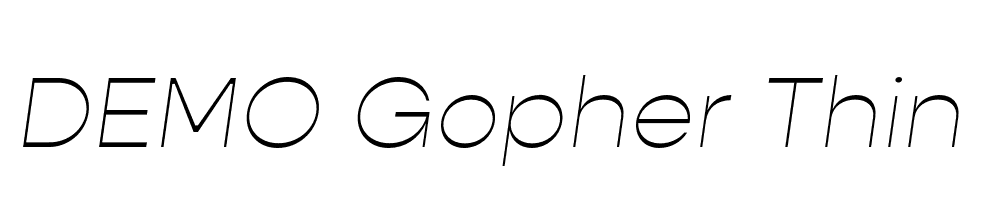 FSP DEMO Gopher Thin Italic