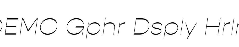 FSP DEMO Gphr Dsply Hrln Italic