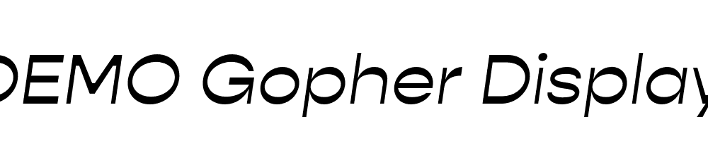 FSP DEMO Gopher Display Italic