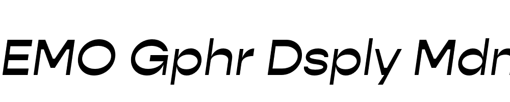 FSP DEMO Gphr Dsply Mdm Italic