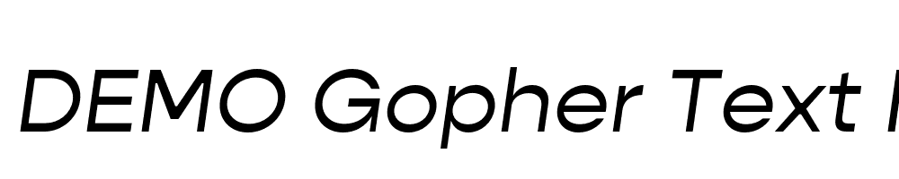 FSP DEMO Gopher Text Italic