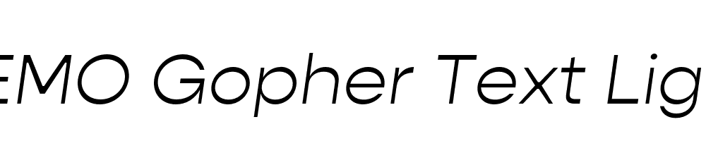 FSP DEMO Gopher Text Light Italic