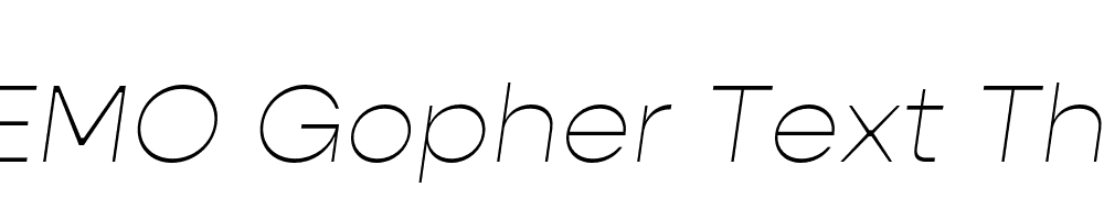 FSP DEMO Gopher Text Thin Italic