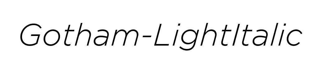 Gotham-LightItalic