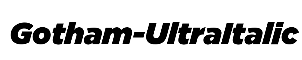 Gotham-UltraItalic