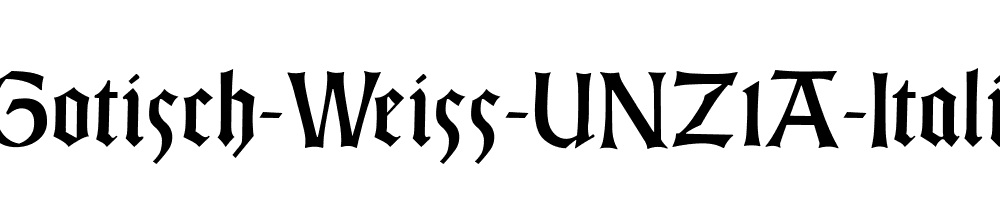 Gotisch-Weiss-UNZ1A-Italic