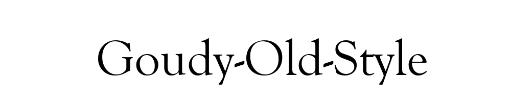 Goudy-Old-Style