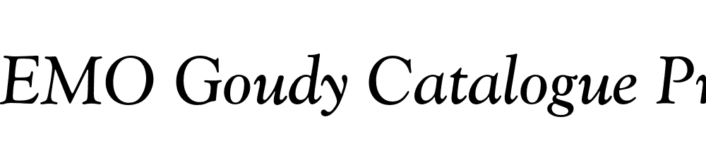 FSP DEMO Goudy Catalogue Pro Italic