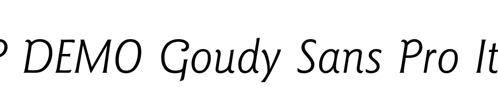 FSP DEMO Goudy Sans Pro Italic