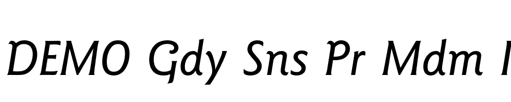 FSP DEMO Gdy Sns Pr Mdm Italic