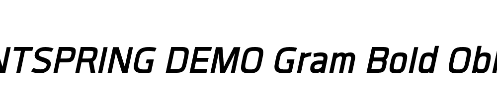  DEMO Gram Bold Oblique