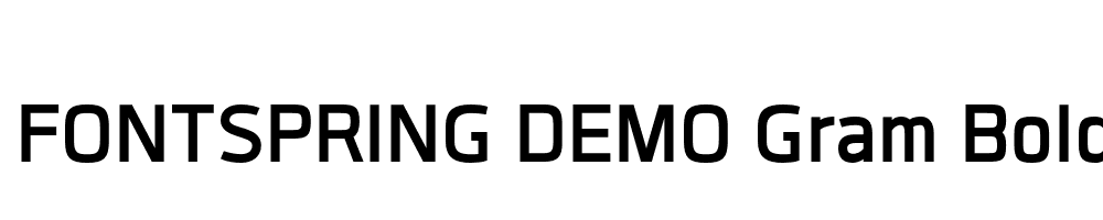  DEMO Gram Bold