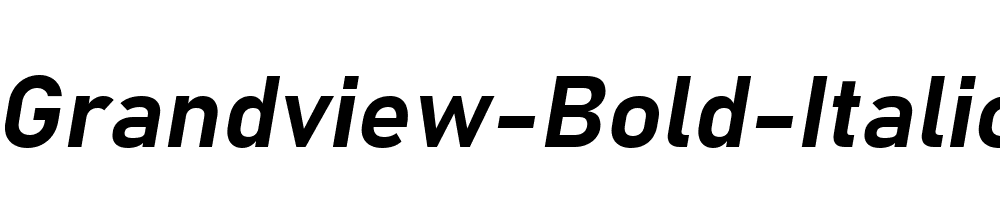 Grandview-Bold-Italic