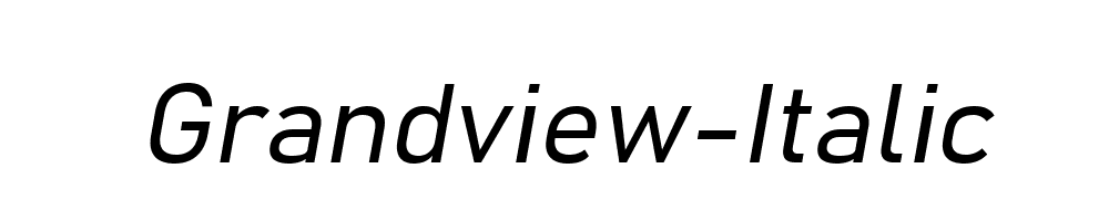 Grandview-Italic